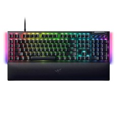 Razer 黑寡婦蜘V4 機械式鍵盤 遊戲專用 人體工學腕托, Green Switch, 幻彩版