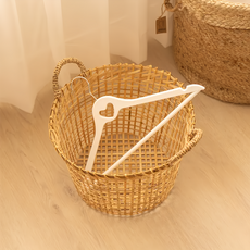 沐慕家居 防滑無痕衣架 Set 10個, 42 x 23cm, 白色, 塑膠, 1組