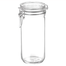 Bormioli Rocco Fido 密封罐 透明玻璃儲物罐, 1.11L, 1個