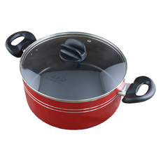 My Cook 晶瓚 彩虹不沾湯鍋組 24cm 強化玻璃鍋蓋, 1組