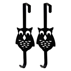 生活屋 門板單勾 金屬鐵線門後掛勾, 貓頭鷹, 2個