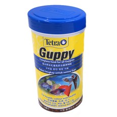 Tetra 德彩 guppy 新孔雀魚薄片飼料 100ml 孔雀魚專用 增艷配方 營養豐富, 1罐