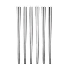 台灣第一筷 全不鏽鋼筷 316不鏽鋼材質 安全衛生 堅固耐用, 不鏽鋼色, 筷子6雙, 1組