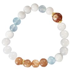 天然 橙月光瑪瑙手珠 8mm, 8mm, 橙色