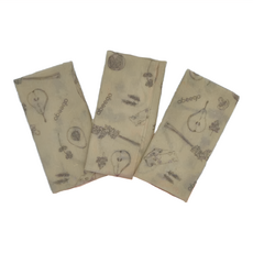 abeego 蜂蠟布 中塊兒 三入組 25x25cm 可重複使用 輕鬆包覆 食物保鮮, 1盒
