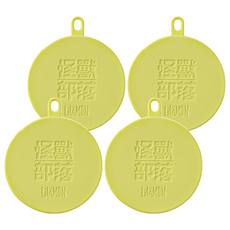 LitoMON 怪獸部落 罐頭保鮮蓋 90mm, 綠, 4個