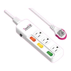 Tyson 太順電業 TS-333AS 3孔3開3插 防雷擊 延長線插座, 4.5m, 1個