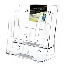 deflecto 迪多 A4兩層高背目錄架，採用專業原料防UV，模具射出一體成型, 77865, 1個