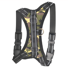 馬鞍式防爆衝胸背帶 貓咪/狗適用 夜間反光, XS, 迷彩, 1個