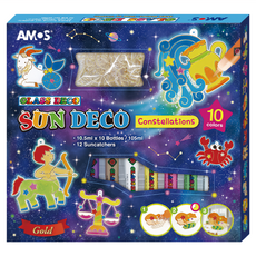 AMOS 阿摩司 星座主題吊飾玻璃彩繪膠 Set, 10色, 12星座, 1組, Multicolor