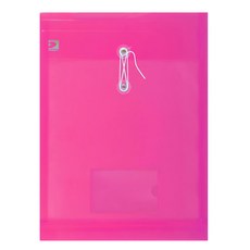 A4 直式繩扣公文袋 附名片袋 底部可擴充寬度, 33 x 25cm, 紅色, 12個