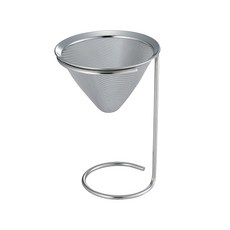 KOGU 下村 日製18-8不鏽鋼多功能咖啡泡茶濾茶器 附立架, 1個