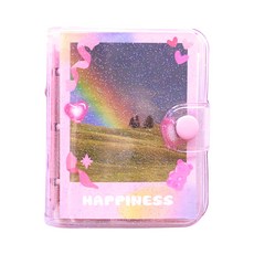 Secondmention 3孔扣式活頁手帳本, Happi ess款 粉色, 1本