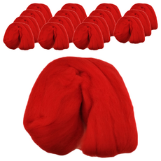 台灣敏愛 羊毛氈補充包 4包 Set WR-01 澳洲產, 艷紅色, 豔紅色, 16包