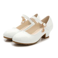 RURUCHOU 女童基本款鋯石低跟鞋