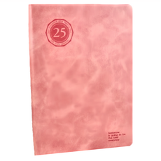 conifer 綠的事務 2025年25K荏苒系列52週成功養成計畫 A5/15.5x21.6x1.5cm 環保PU皮革封面 160頁, 青春粉, 1本