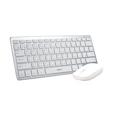 RASTO 高階款2.4G無線鍵鼠組 原廠保固, Mini, RZ4, 銀色