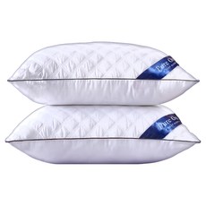 Pure One 七星級飯店 羽絲絨抑菌抗菌枕頭 42x75x15cm, 75 x 42cm, 菱格紋, 1組