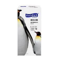 unidus 動物系列衛生套, 瘋狂企鵝, 三合一型, 闊度53mm, 12入, 1盒