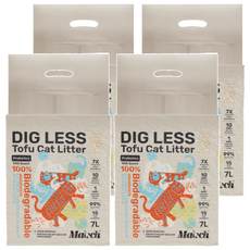 Maoch 喵趣 益菌消臭豆腐貓砂 1.5mm 2.8kg 4包 7L, 奶香