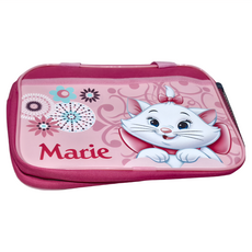 Disney 迪士尼 方型便當袋 ME7A33-21 瑪麗貓, 梅紅色, 1個