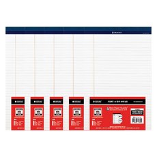 OXFORD A4 白色法律便箋 40張 5入組, 5個, 白色