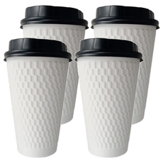 Drink渴 格紋防燙杯 含蓋 500ml 2組, 6個, 4組