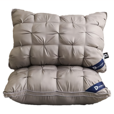 Ishur 伊舒爾 扭花雲朵枕 2入 100%聚酯纖維, 灰色, 74 x 48cm, 1件