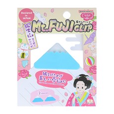 sun-star 富士山造型三角邊夾組 淺藍色 穩固夾持文件邊角 辦公室療癒小物, 1組, 2個, 小