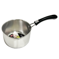 ezHome 家庭生活的達人 304不銹鋼 單柄牛奶鍋 14cm, 適用於瓦斯爐和電磁爐, 1個