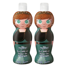 AIR-VAL Disney Frozen Anna 安娜 2合1沐浴洗髮精 400ml 萌Q收藏版 一瓶搞定, 2瓶