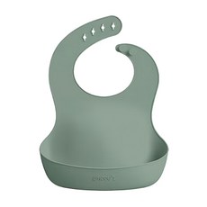 MODU'I BLUEMAMA 幼兒鉑金矽膠圍兜二代 - 耐熱-40℃~250℃ 適用年齡6個月以上, 薄荷綠, 1件, 1個