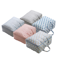 E.City 簡約幾何風特大款衣被搬家打包收納袋 斜紋面料, 顏色隨機, 5個