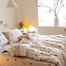 棉床本舖 台灣製100%天絲床包組 Sophia Ji聯名款 喵努比斯, 特大(210 x 180cm), 1組