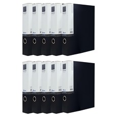 Youngoh 合紙D型環活頁夾 A4 7公分, 黑色, 10個