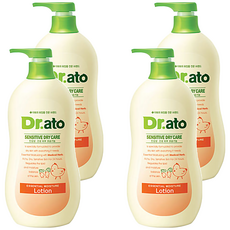 Dr.Ato 精華保濕乳, 敏感乾燥護理, 24小時保濕, 500ml, 4瓶
