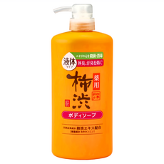 熊野油脂四季柿子沐浴露 溫和潔淨、去除異味 全家適用, 600ml, 1瓶
