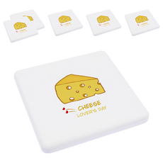 收納王妃 珪藻土杯墊, 起司日子, 6個