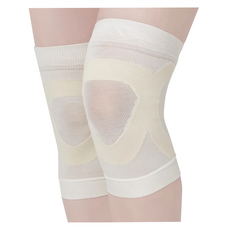 Cervin 日本製 真絲針織輕柔護膝 J11-04-01 膝圍25~45cm, 象牙白色, 1雙