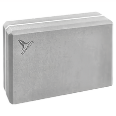 NAMASTE 65D瑜珈磚 YOGA BLOCK 300g, S(9 x 6 x 3inch), Silver/White Line 灰色, 1個