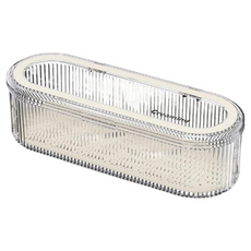 餐具瀝水防塵收納盒 Set, 瀝水盤設計 保持乾燥衛生, 奶油白, 1組