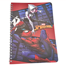 MARVEL 漫威 SPIDER-MAN 蜘蛛人 25K PP 線圈筆記 MPNR85-1 2本, 藍色, 1組
