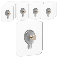 AHOYE 相框用特厚無痕免釘螺絲貼10件組 透明隱形 承重力強, 1組, 單一顏色