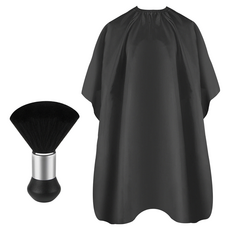 AHOYE 髮廊專用連身理髮圍布 附刷子, 單一顏色, 1件