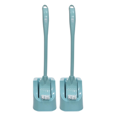 BangJiaShi 幫家適 馬桶刷浴室清潔刷4件組 刷子 + 底座, 北歐藍, 2組