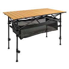 comet Outdoor 高度調節露營桌, Wood grain