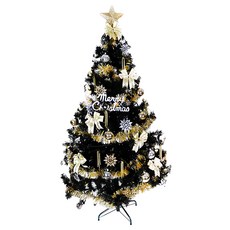 摩達客 聖誕裝飾配件包組~金銀色系, 4~5尺樹適用 不含燈