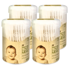 NATURE LOVE MERE 幼兒棉花棒 外用, 100入, 4盒