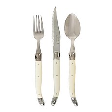 Jeanneron Laguiol 餐具套裝 1 象牙 1套 湯匙1入 + 叉子1入 + 餐刀1入