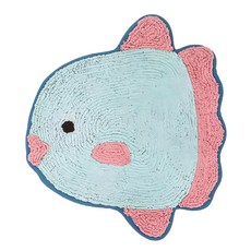 TOMO 療癒海洋生物地墊 曼波魚款 柔軟舒適 居家裝飾, 1個, 51 x 44cm